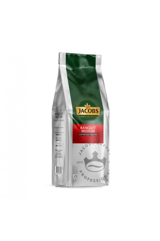 JACOBS BANQUET MED.ESPRESSO BEANS 1Kg. (Koli:8Ad.)