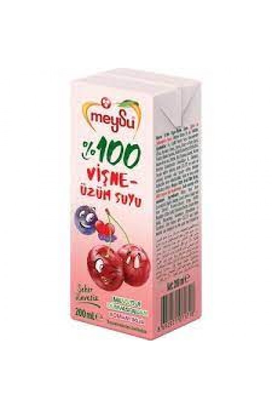 MEYSU %100 VİŞNE-ÜZÜM MEYVE SUYU (200ml.x27)