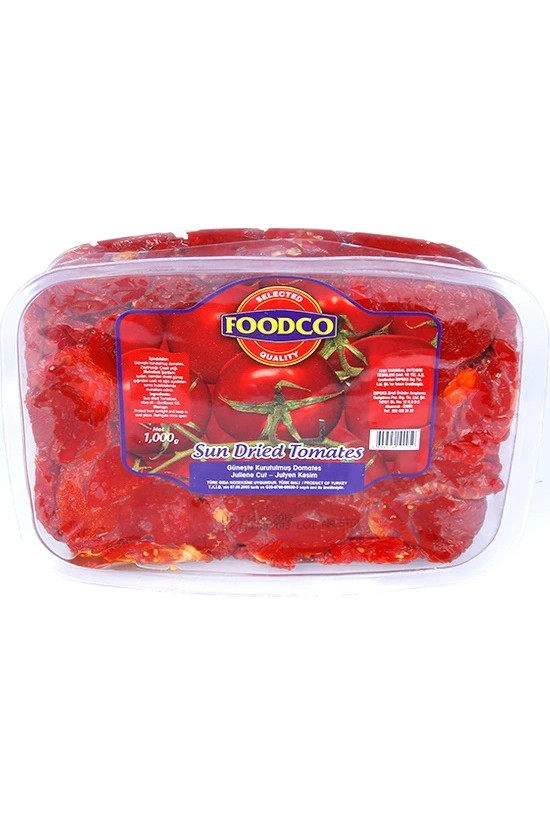 FOODCO GÜNEŞTE KURUT.DOMATES 1Kg. (Kolide:15 Ad.)